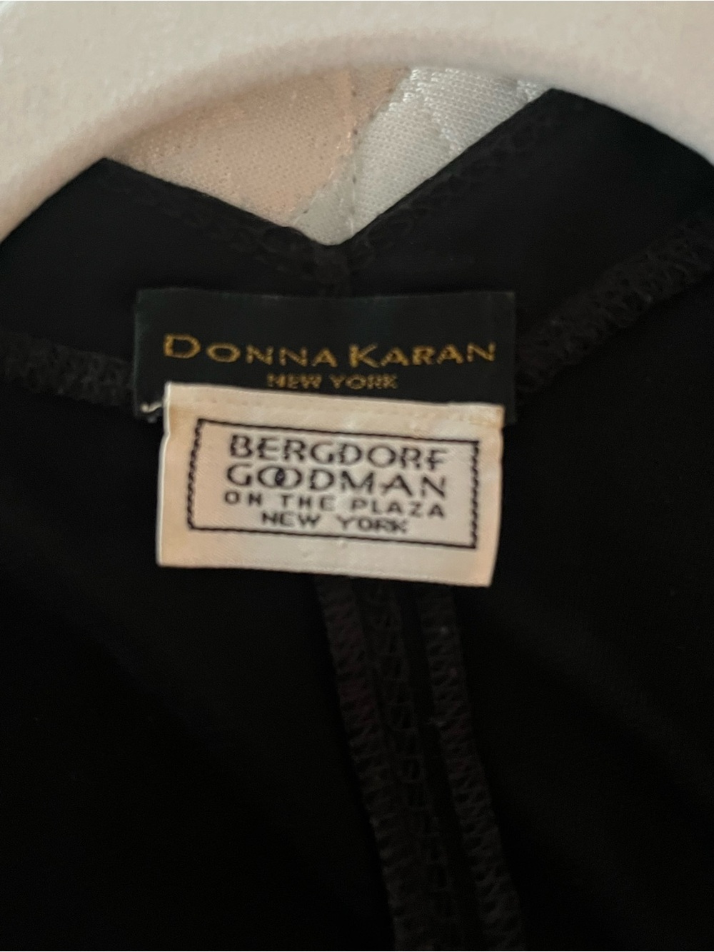 Donna Karan Black Wraparound Dress    Bergdorf Goodman on the Plaza New York